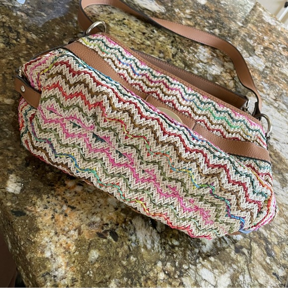 Rossetti Summer Fun Bag, off-white and multicolored weave, adjustable strap - Picture 3 of 11